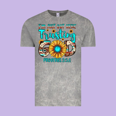 I M Just Out Here Trusting God Proverbs 3 5,6 Vintage Tee Designed By Jahusdesignshop