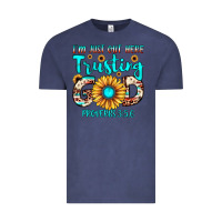Vintage Denim i m just out here trusting god proverbs 3 5,6 Vintage Tee - JahusDesignShop