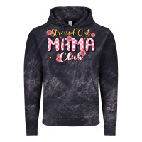 Cloud Black stressed out mama club Vintage Hoodie - MaliasSmallBusiness