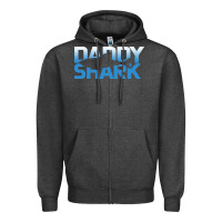 Charcoal Heather Daddy Shark Zipper Hoodie - Bettercallsaul