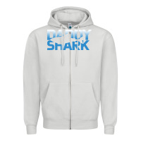 Dove Grey Daddy Shark Zipper Hoodie - Bettercallsaul