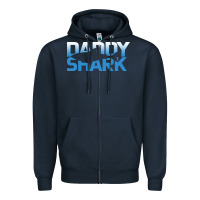 Navy Daddy Shark Zipper Hoodie - Bettercallsaul