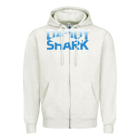 Oatmeal Heather Daddy Shark Zipper Hoodie - Bettercallsaul