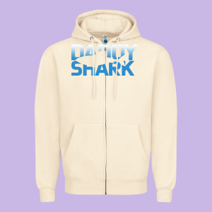 Daddy Shark Zipper Hoodie Designed By Bettercallsaul