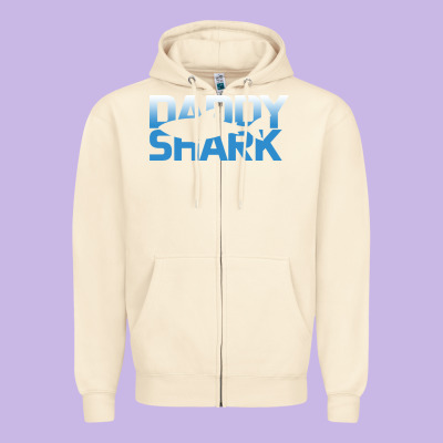 Daddy Shark Zipper Hoodie Designed By Bettercallsaul