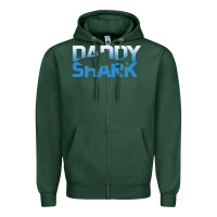 Sports Green Daddy Shark Zipper Hoodie - Bettercallsaul