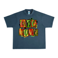 Midnight Navy one love juneteenth Urban Heavy Tee - MaliasSmallBusiness