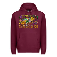 Burgundy let them eat king cake Premium Hoodie - CowGirlArtShop
