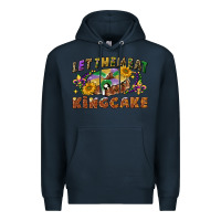 Navy let them eat king cake Premium Hoodie - CowGirlArtShop