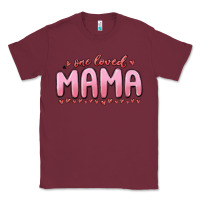 Burgundy one loved mama Classic Tee - MaliasSmallBusiness