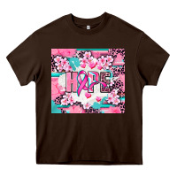 Chocolate Brown hope breast cancer Heavy Core Tee - AdoDesignShop