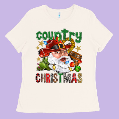 Country Christmas Ladies Tee Designed By Bundleandbundleshop