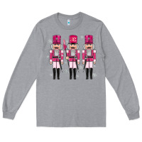 Heather Grey Pink nutcrackers Long Sleeve Tee - MaliasSmallBusiness