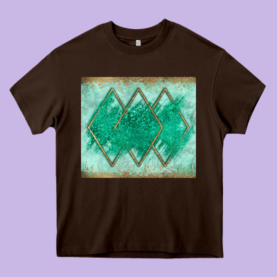 Green Glitter Heavy Core Tee Designed By Jahusdesignshop