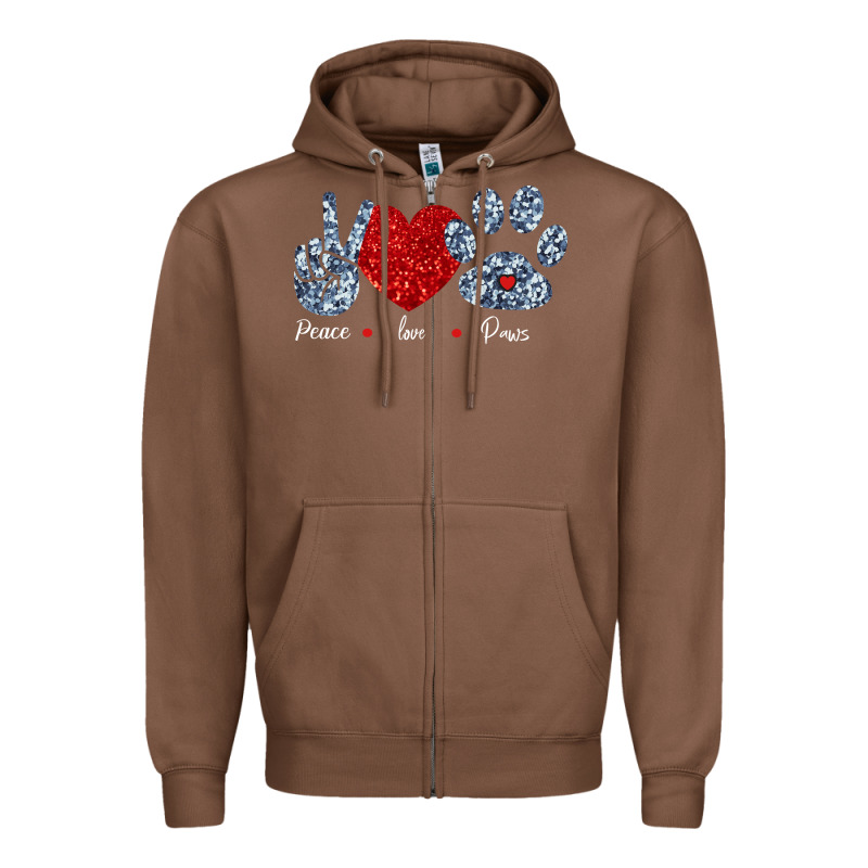 Peace Love Paws Zipper Hoodie by Bettercallsaul | Teevron