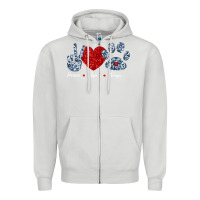 Dove Grey Peace Love Paws Zipper Hoodie - Bettercallsaul