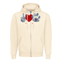 Sandshell Peace Love Paws Zipper Hoodie - Bettercallsaul