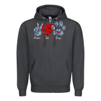 Smoke Peace Love Paws Zipper Hoodie - Bettercallsaul