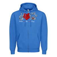 True Royal Peace Love Paws Zipper Hoodie - Bettercallsaul