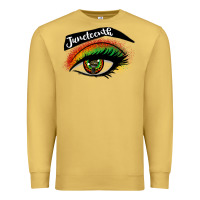 Antique Gold juneteenth eyelash cowgirl Premium Sweatshirt - CowGirlArtShop