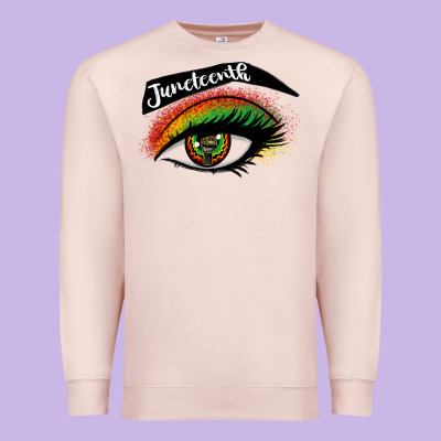 Juneteenth Eyelash Cowgirl Premium Sweatshirt Designed By Cowgirlartshop