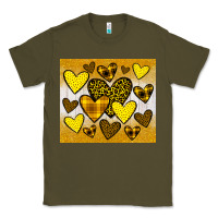 Army Green yellow hearts Classic Tee - JahusDesignShop