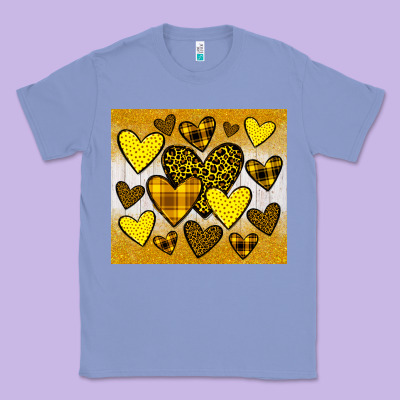 Yellow Hearts Classic Tee Designed By Jahusdesignshop