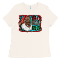 Bone african american santa ho ho ho Ladies Tee - RanaPortraitStore
