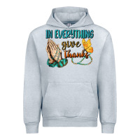 Heather Grey İn Everything Give Thanks Urban Hoodie - BundleAndBundleShop