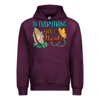 Mauve Wine İn Everything Give Thanks Urban Hoodie - BundleAndBundleShop