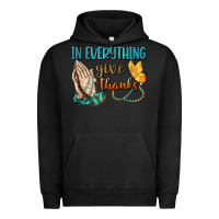 Pigment Black İn Everything Give Thanks Urban Hoodie - BundleAndBundleShop