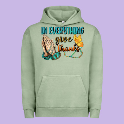 İn Everything Give Thanks Urban Hoodie Designed By Bundleandbundleshop