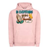 Pigment Salmon İn Everything Give Thanks Urban Hoodie - BundleAndBundleShop