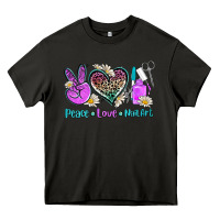Asphalt peace love nail art Heavy Core Tee - AdoDesignShop