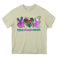 Mossy peace love nail art Heavy Core Tee - AdoDesignShop