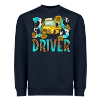 Navy bus driver Heavyweight Sweatshirt - NancyCooperArtShop