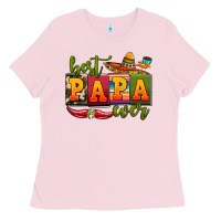 Bubblegum Pink best papa ever Ladies Tee - AdoDesignShop