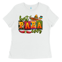 White best papa ever Ladies Tee - AdoDesignShop