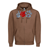 Chestnut Peace Love Paws Zipper Hoodie - Bettercallsaul