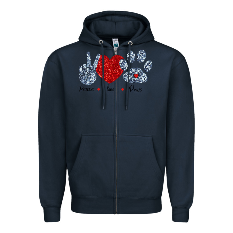 Peace Love Paws Zipper Hoodie by Bettercallsaul | Teevron
