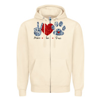 Sandshell Peace Love Paws Zipper Hoodie - Bettercallsaul