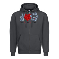 Smoke Peace Love Paws Zipper Hoodie - Bettercallsaul