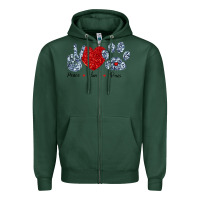 Sports Green Peace Love Paws Zipper Hoodie - Bettercallsaul