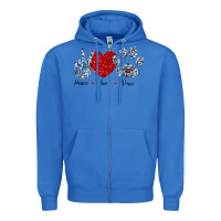 True Royal Peace Love Paws Zipper Hoodie - Bettercallsaul