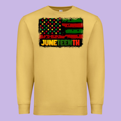 Juneteenth American Flag Premium Sweatshirt Designed By Cowgirlartshop