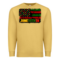 Antique Gold juneteenth american flag Premium Sweatshirt - CowGirlArtShop