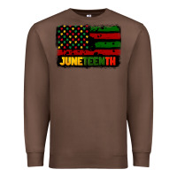 Chestnut juneteenth american flag Premium Sweatshirt - CowGirlArtShop