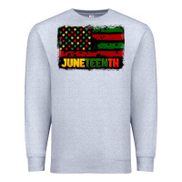 Heather Grey juneteenth american flag Premium Sweatshirt - CowGirlArtShop