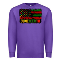 Purple juneteenth american flag Premium Sweatshirt - CowGirlArtShop