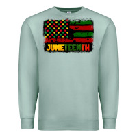 Seafoam juneteenth american flag Premium Sweatshirt - CowGirlArtShop